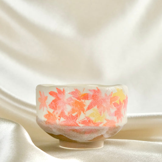 Crimson Maple (Momiji) – Mini Matcha Bowl