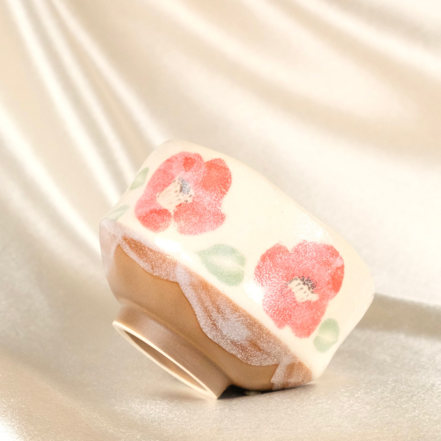 Red Camellia (Tsubaki) - Mini Matcha Bowl