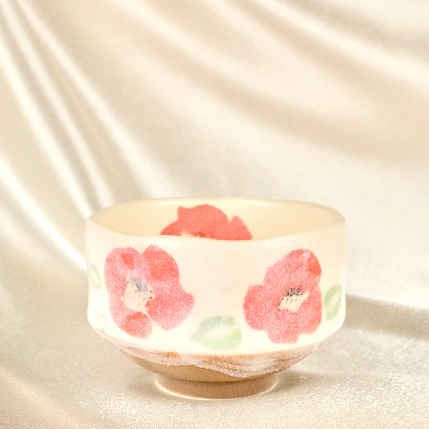 Red Camellia (Tsubaki) - Mini Matcha Bowl