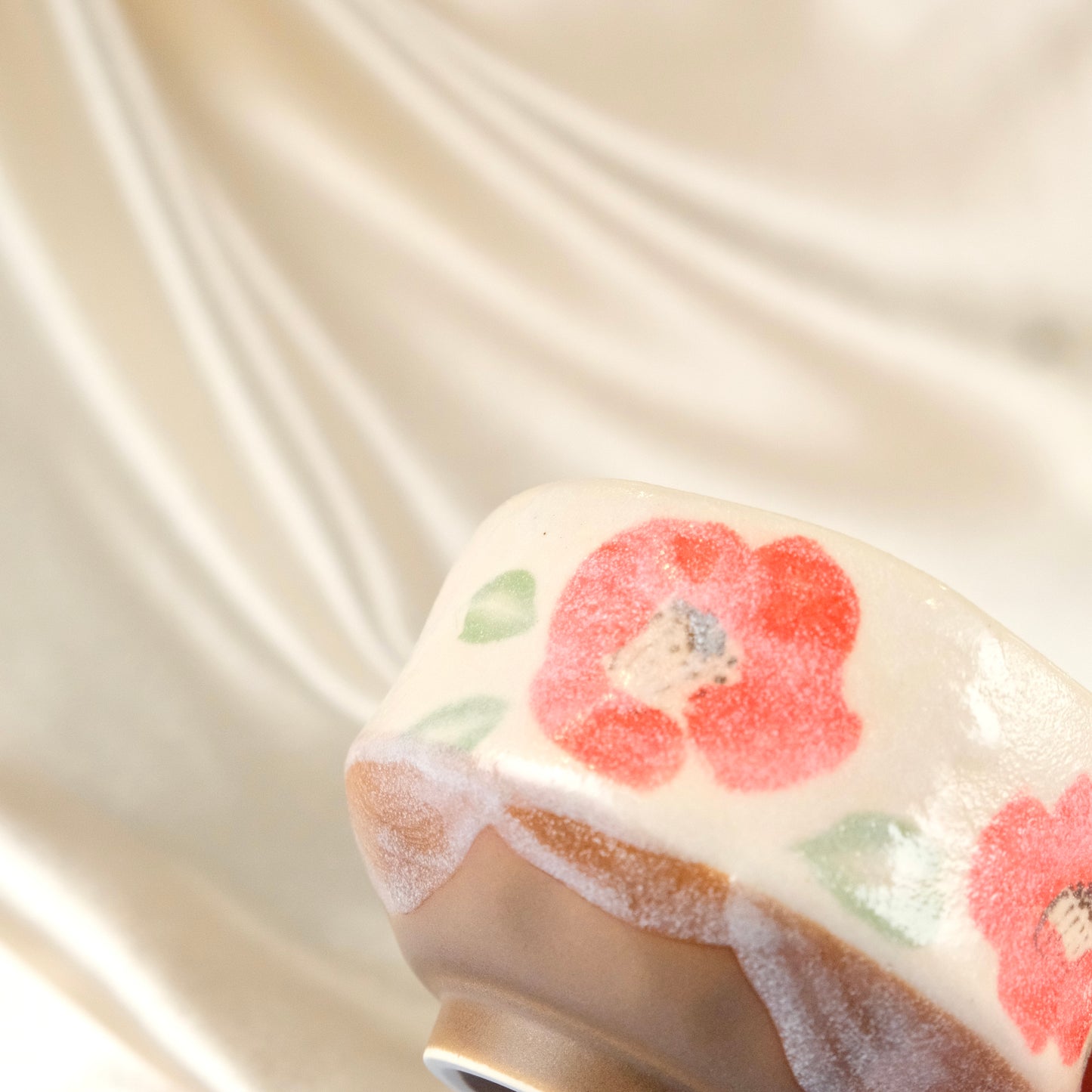 Red Camellia (Tsubaki) - Mini Matcha Bowl