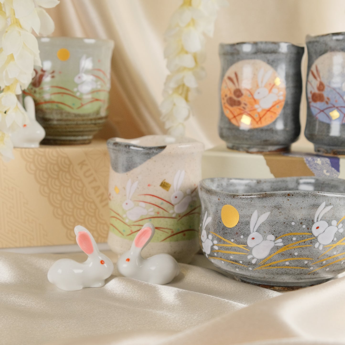 Moonhill Rabbit– Tea cup by Kutani
