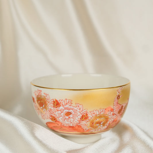 Imperial Peacock and Peony - Matcha bowl by Ryozan