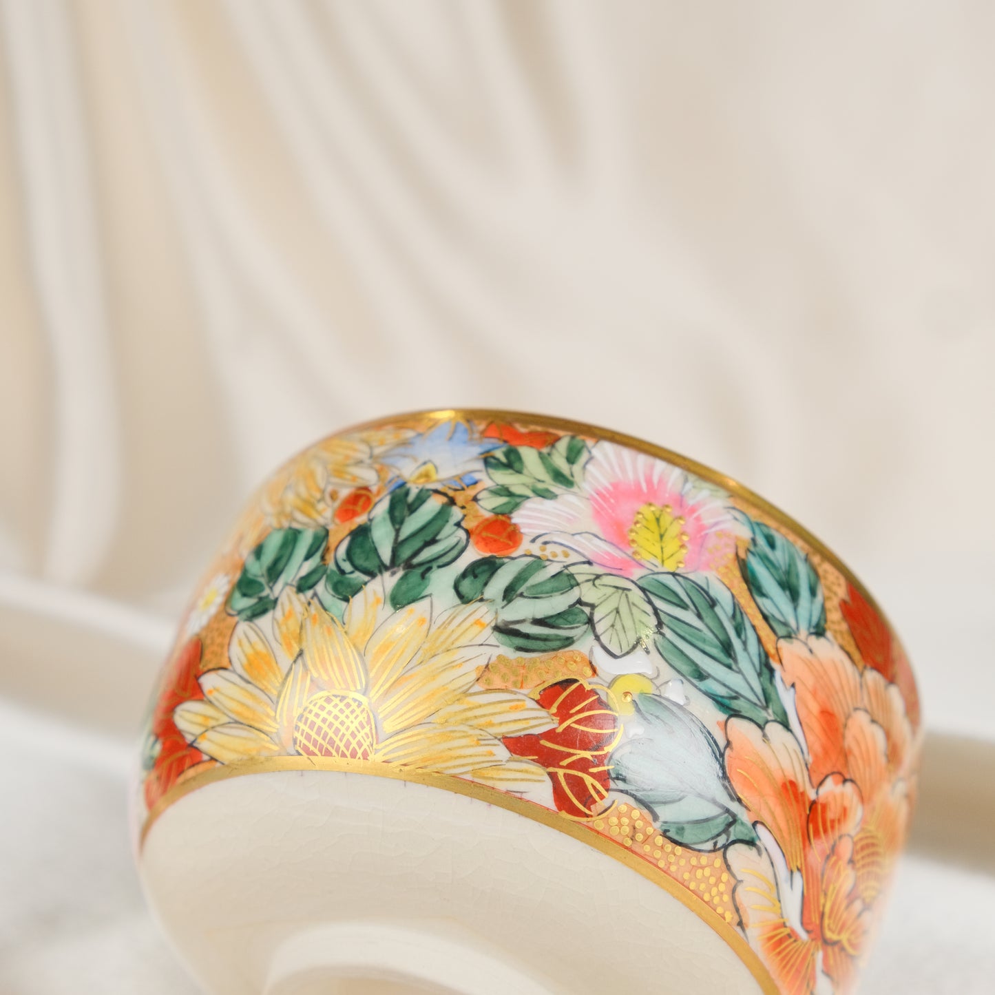 Peony Garden - Matcha bowl by Kosen