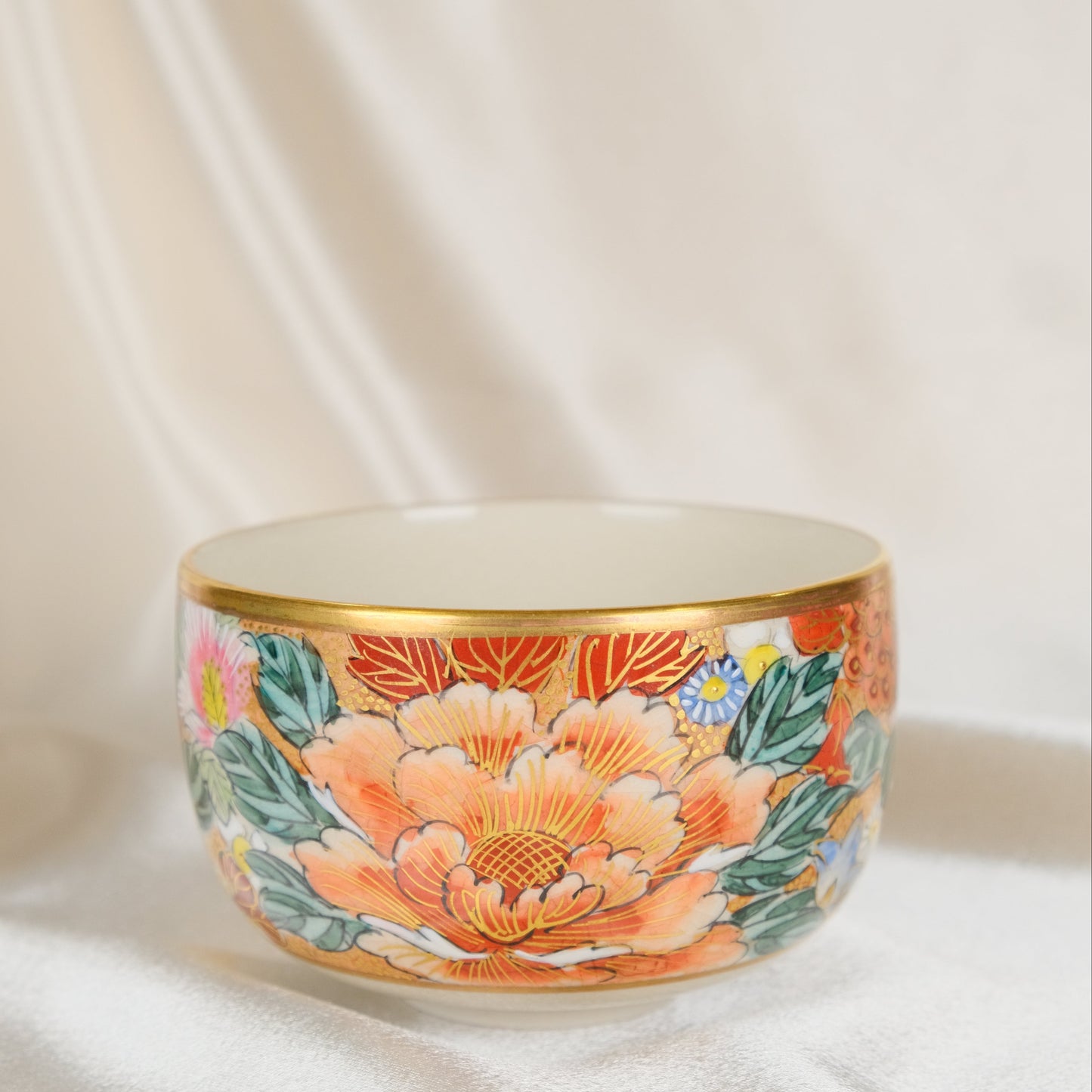 Peony Garden - Matcha bowl by Kosen