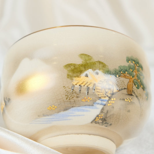 Peaceful Village - Matcha bowl by Eiho