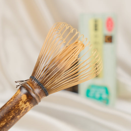 Long-Handle Chasen – Black Bamboo Matcha Whisk by Kubo Sabun