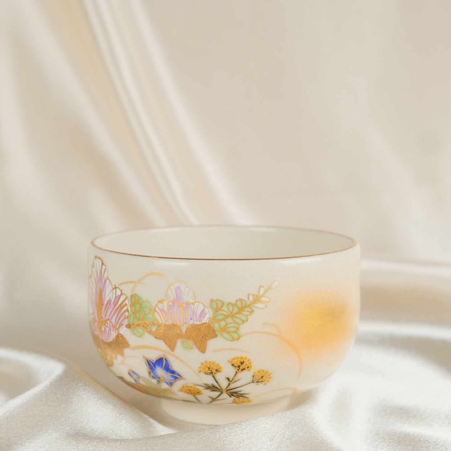 Orchid Beauty - Matcha bowl by Kutani