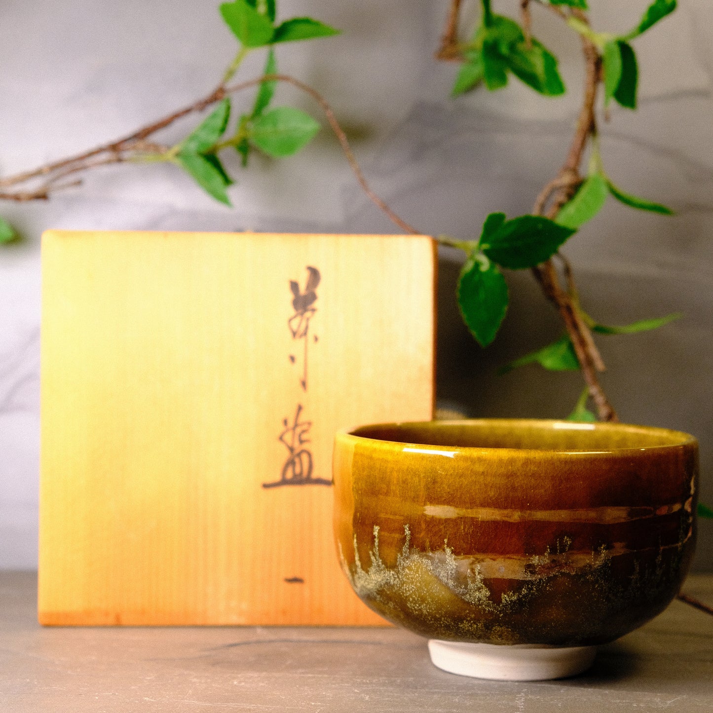 Jade Garden - Matcha bowl by Takekoshi Shoichiro