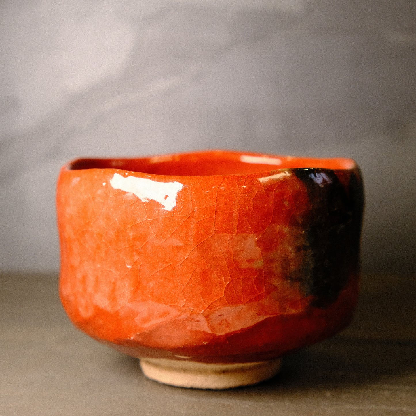 Seedlings - Akaraku Matcha bowl by Kawasaki Waraku - 7th generation